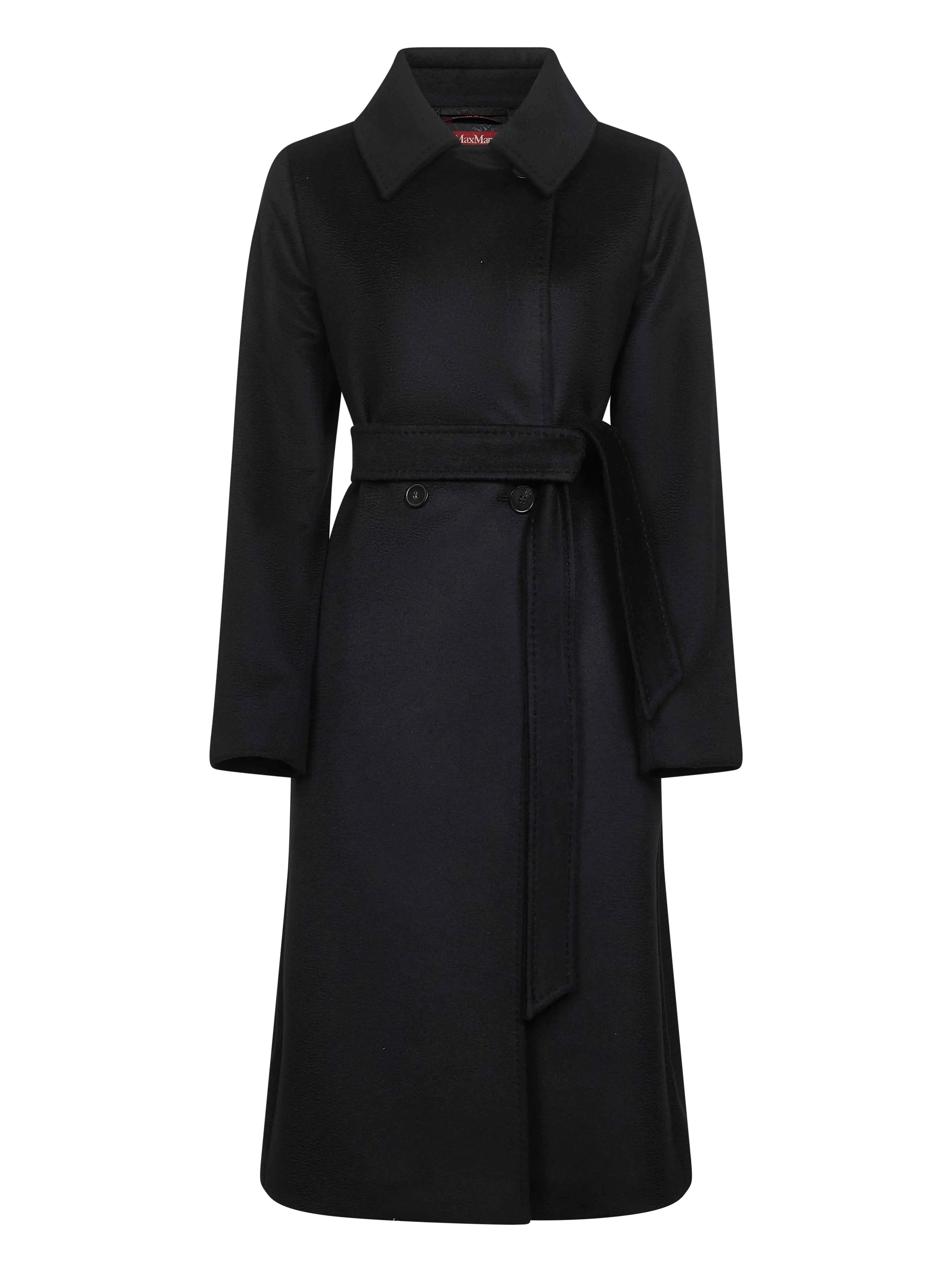 Max Mara Black Broadcloth Robe Coat sold by Lord & Taylor