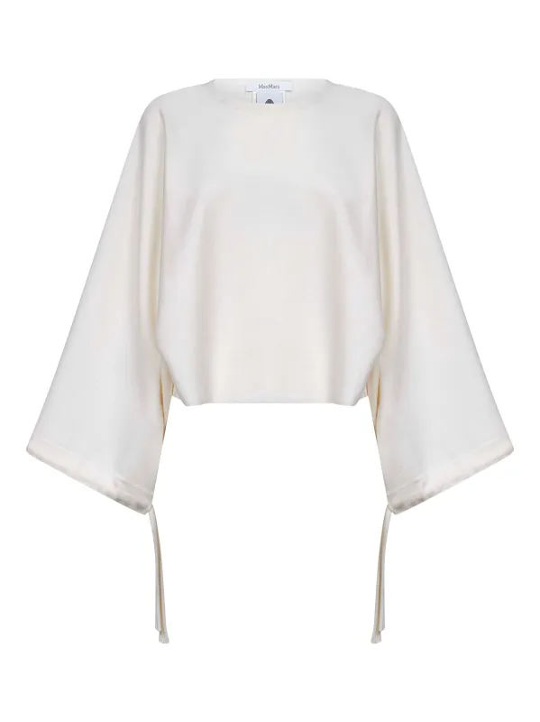 White Wool Knit Cropped Sweater sold by Lord & Taylor