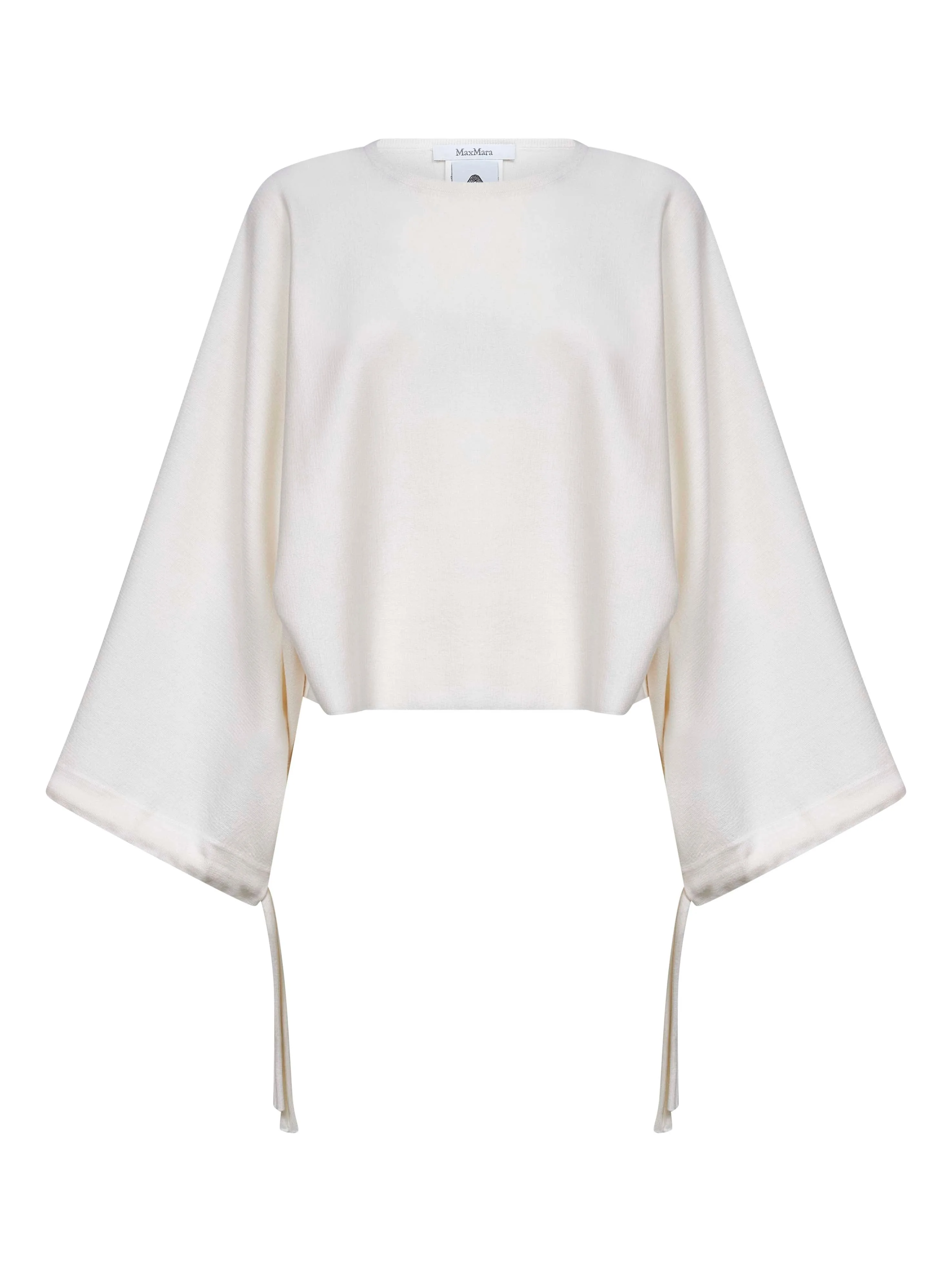 White Wool Knit Cropped Sweater sold by Lord & Taylor