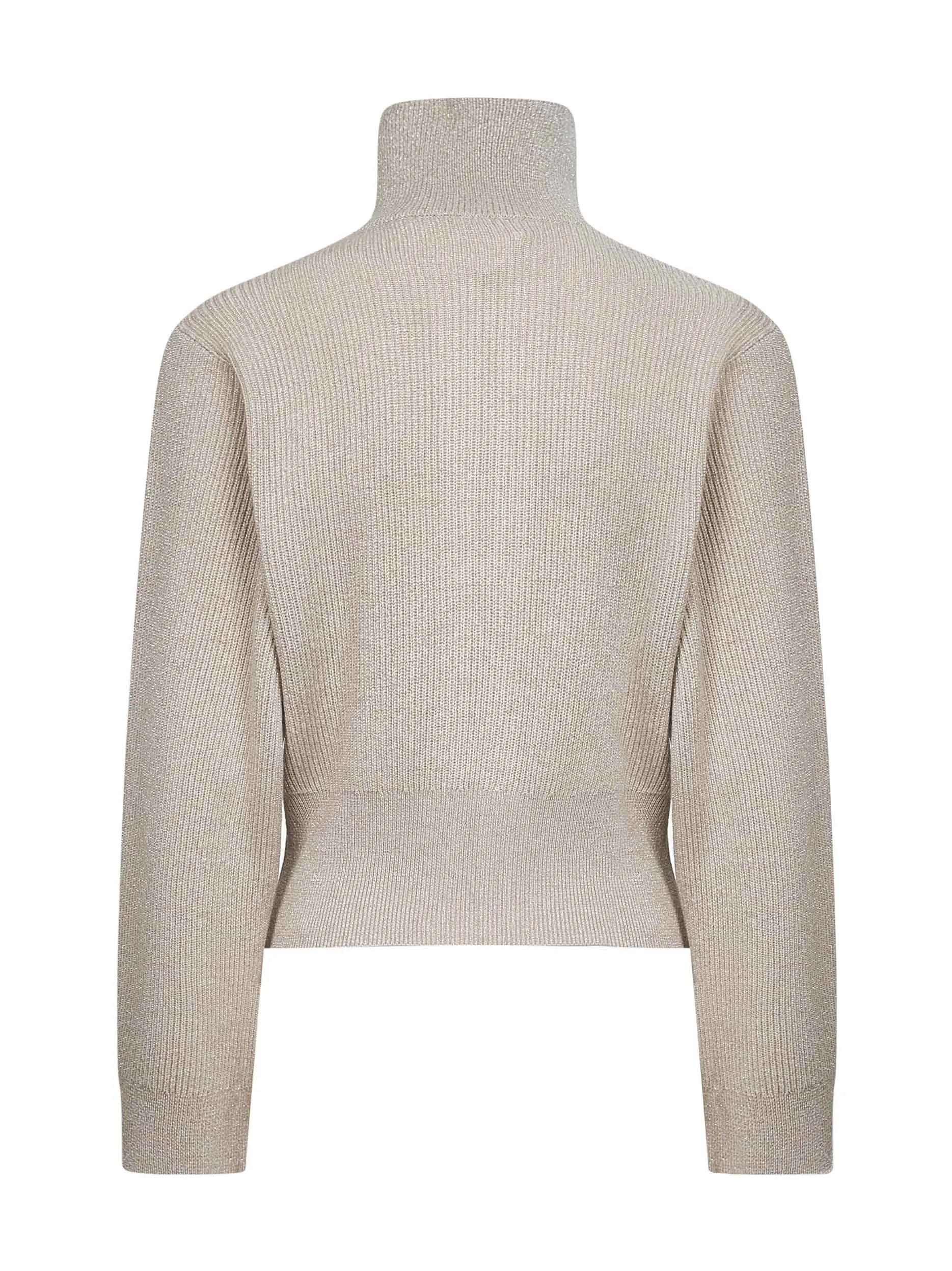 Beige Sparkling Knit Zip-Up Cardigan sold by Lord & Taylor product image thumbnail 2