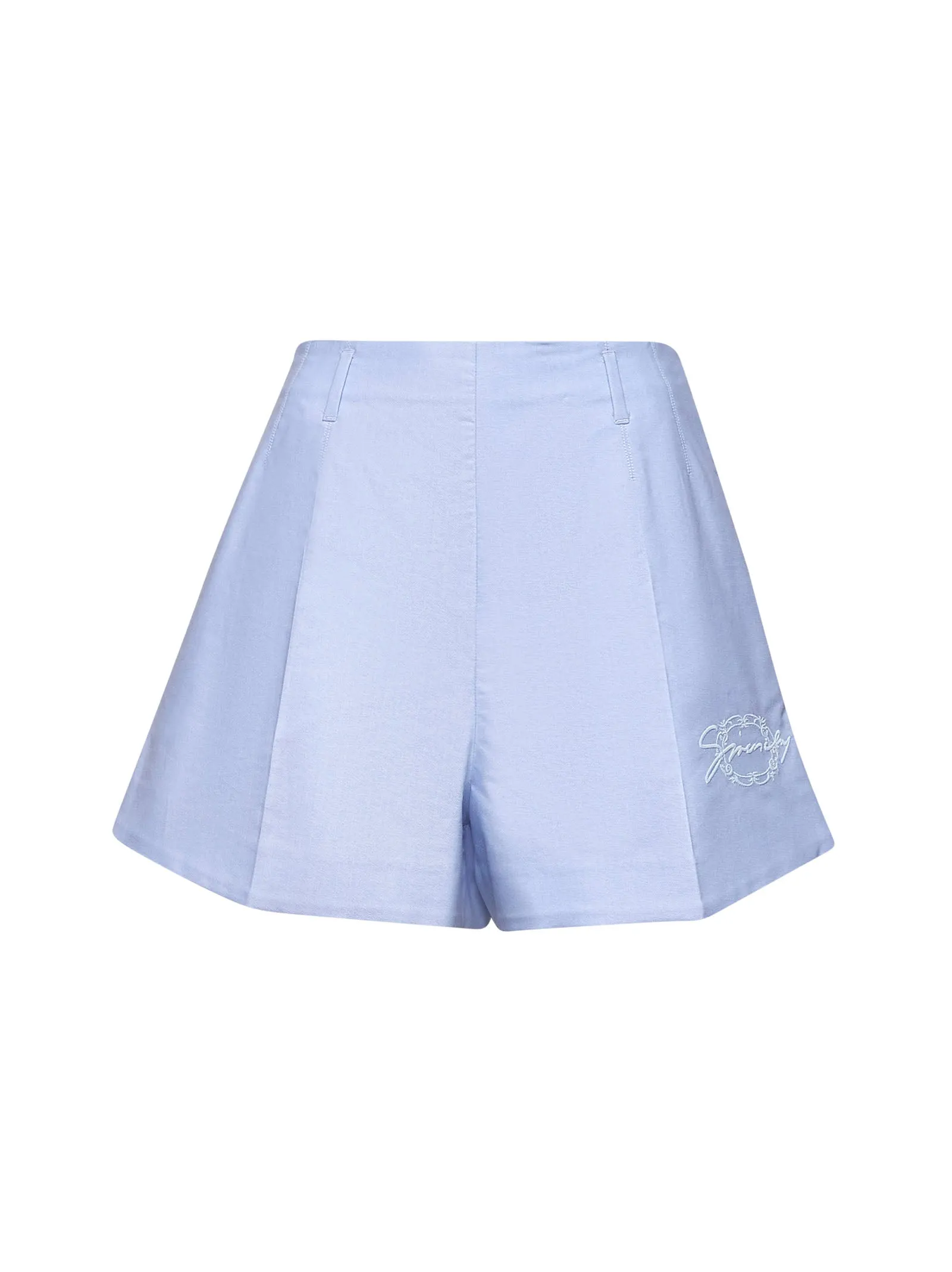 Light Blue Embroidered Cotton Shorts sold by Lord & Taylor