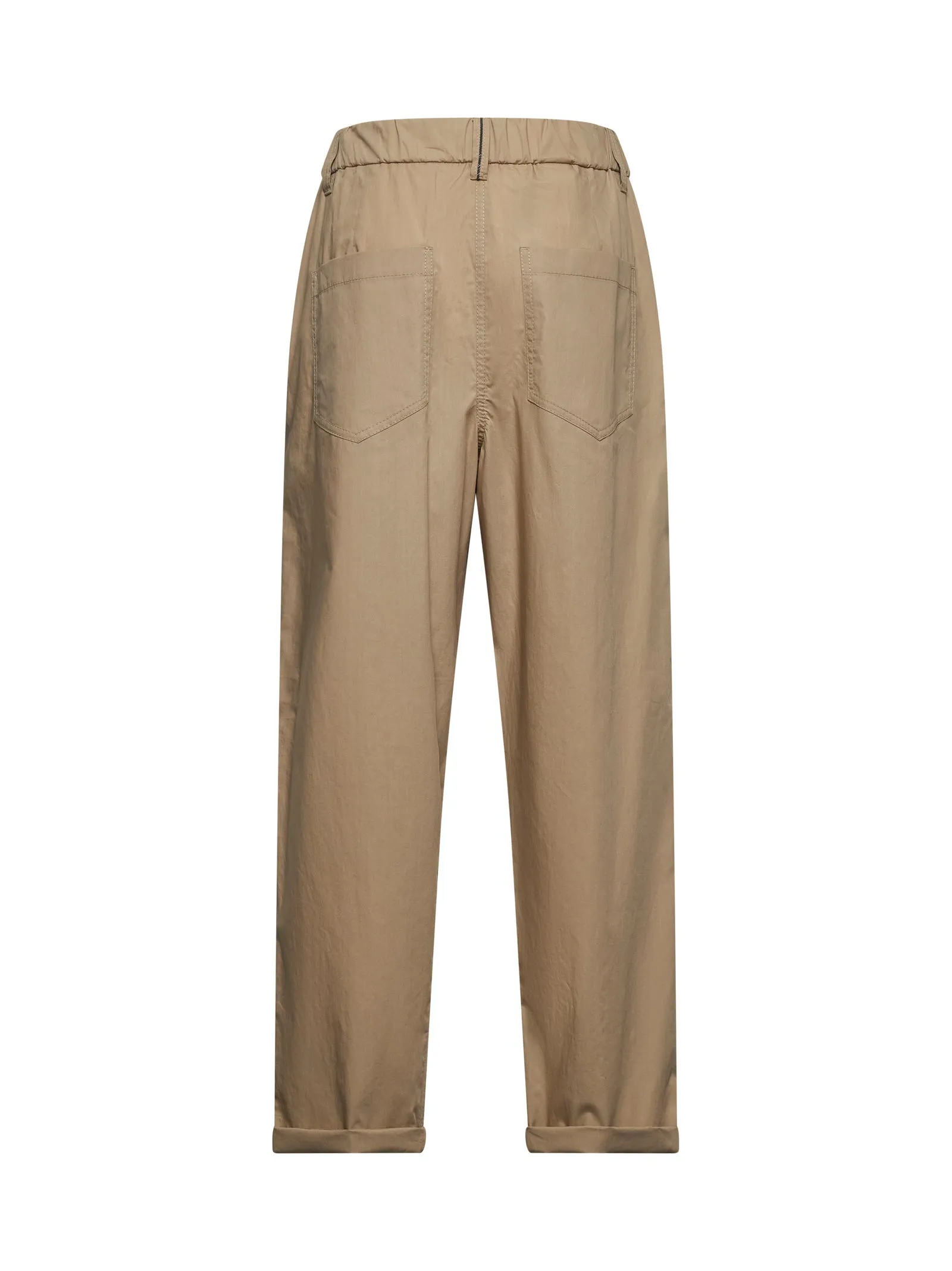 Beige Cotton Tapered Trousers sold by Lord & Taylor product image thumbnail 2