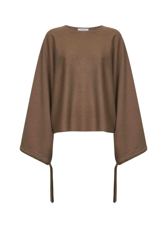 Brown Wool Knit Cropped Sweater sold by Lord & Taylor