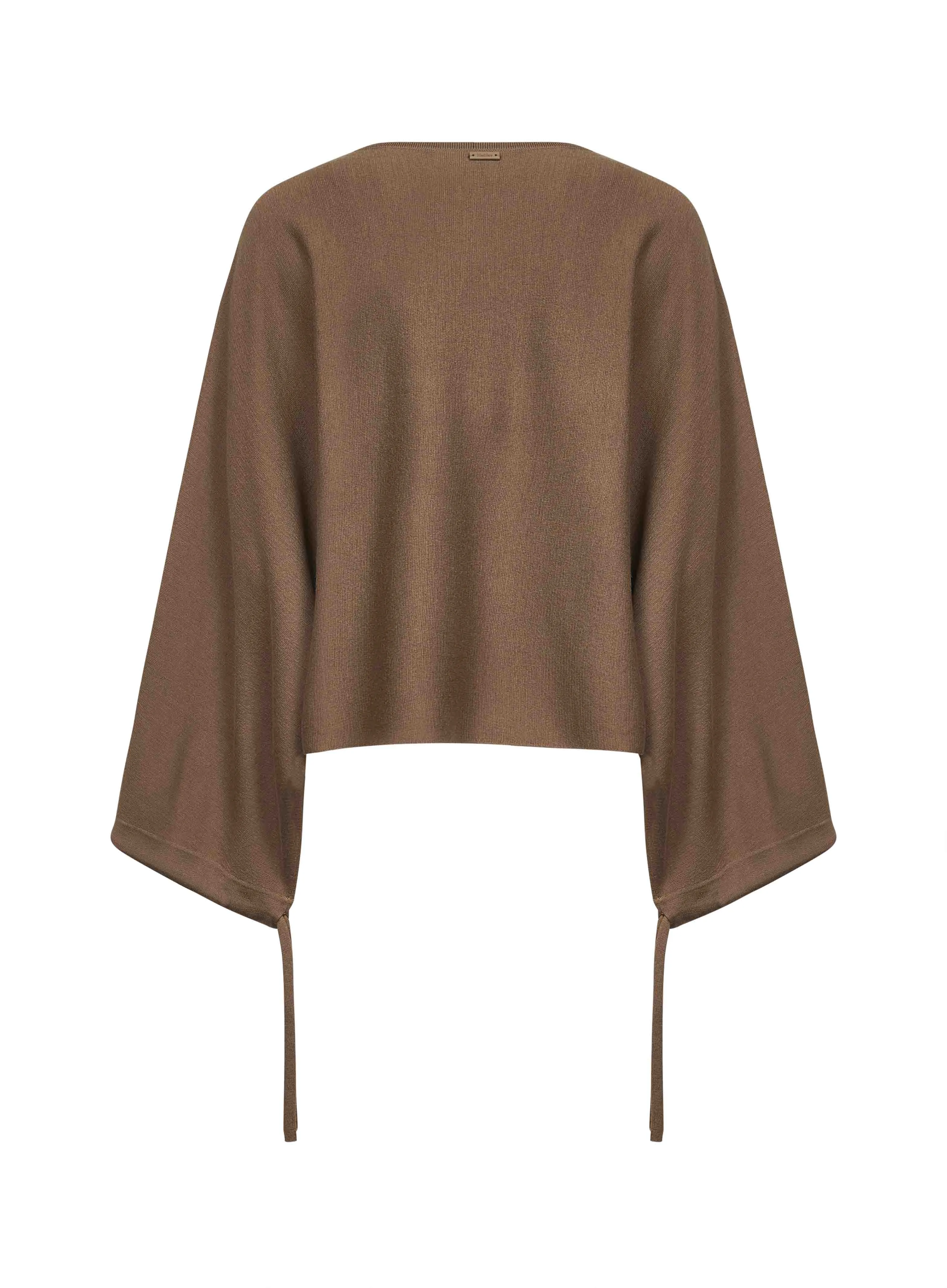 Brown Wool Knit Cropped Sweater sold by Lord & Taylor product image thumbnail 2