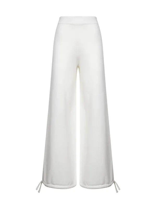 White Wool Knit Trousers sold by Lord & Taylor