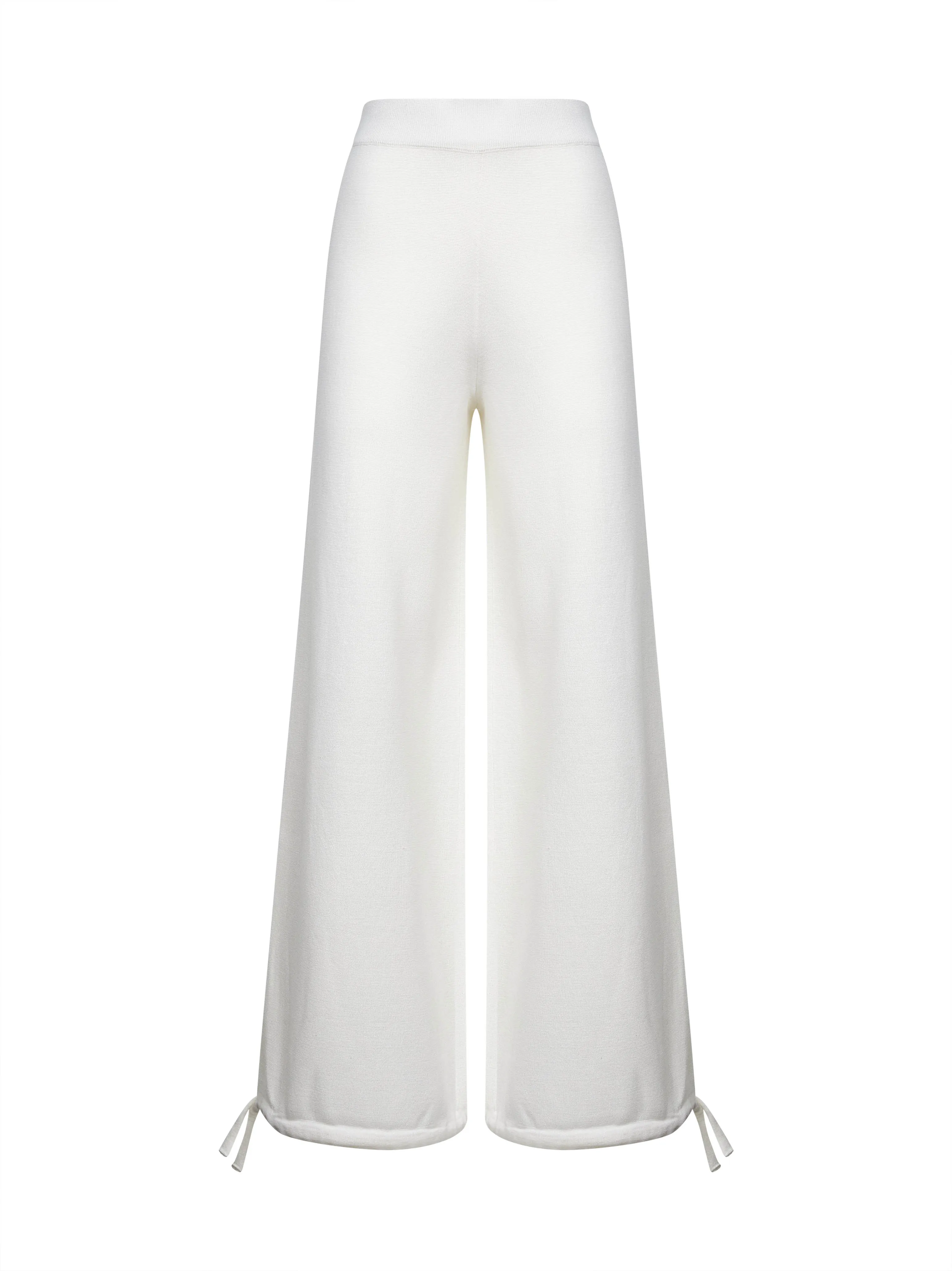 White Wool Knit Trousers sold by Lord & Taylor