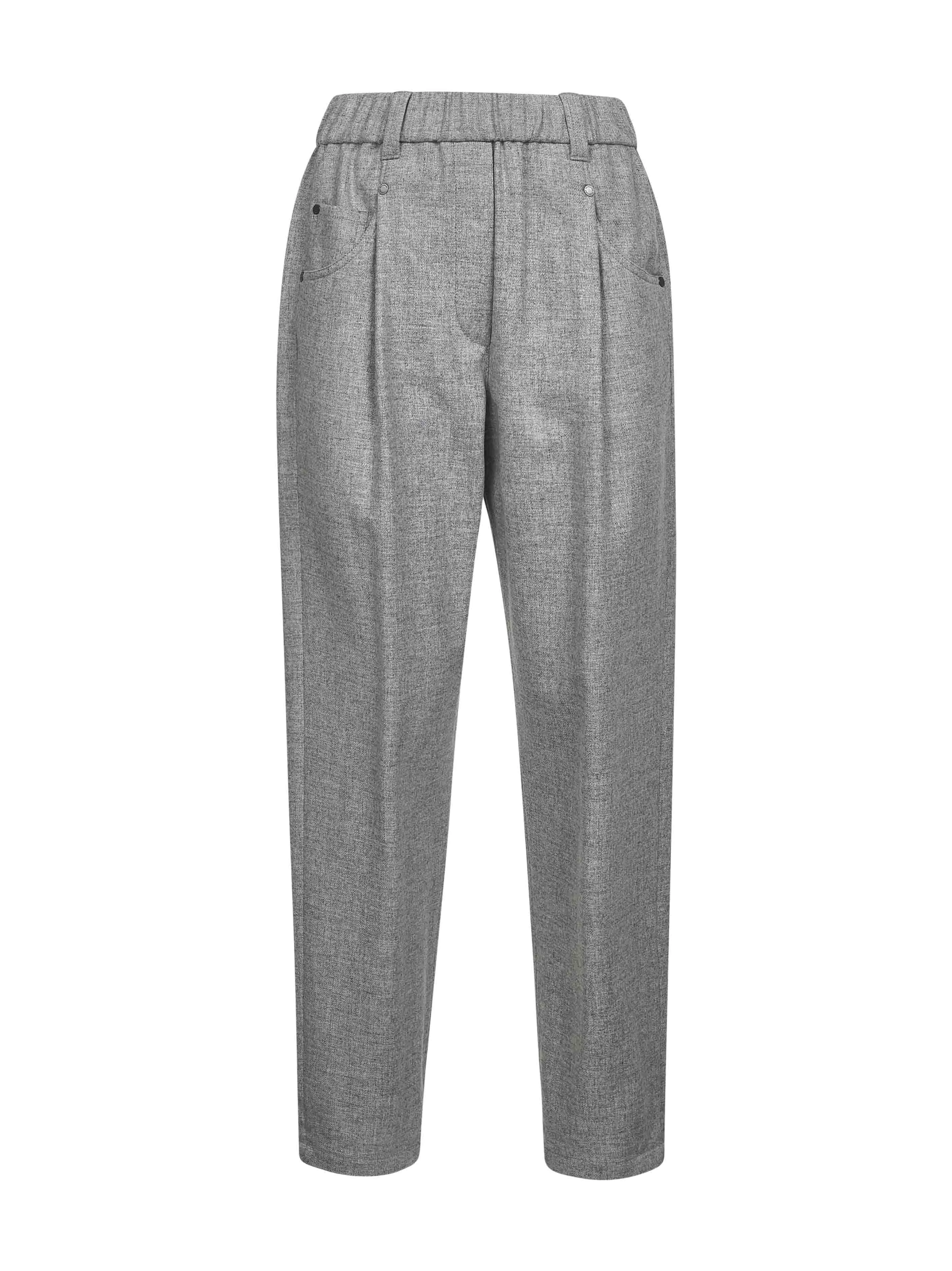 Grey Wool and Cashmere Baggy Trousers sold by Lord & Taylor