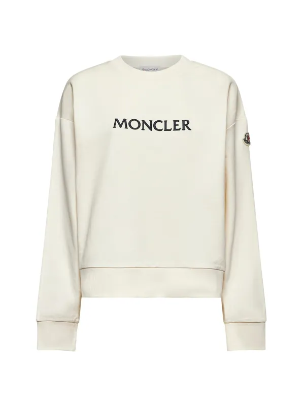 Ivory Embroidered Logo Sweatshirt sold by Lord & Taylor