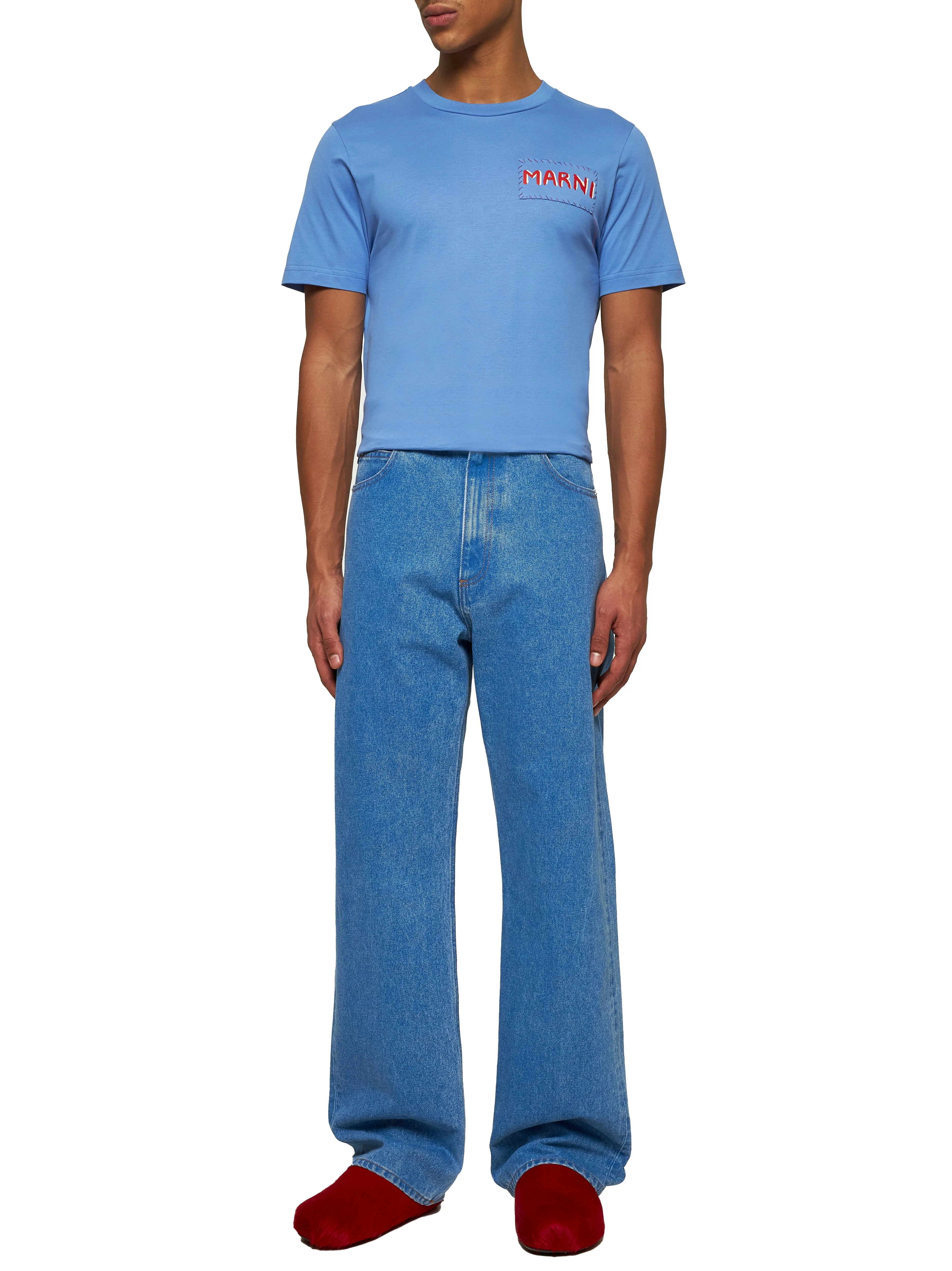 Blue Organic Denim Wide Leg Jeans sold by Lord & Taylor product image thumbnail 2