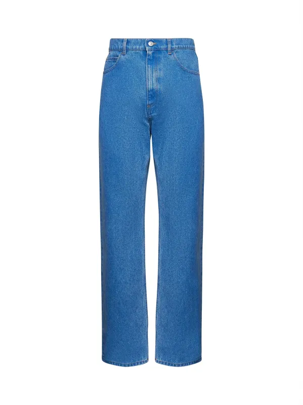 Blue Organic Denim Wide Leg Jeans sold by Lord & Taylor