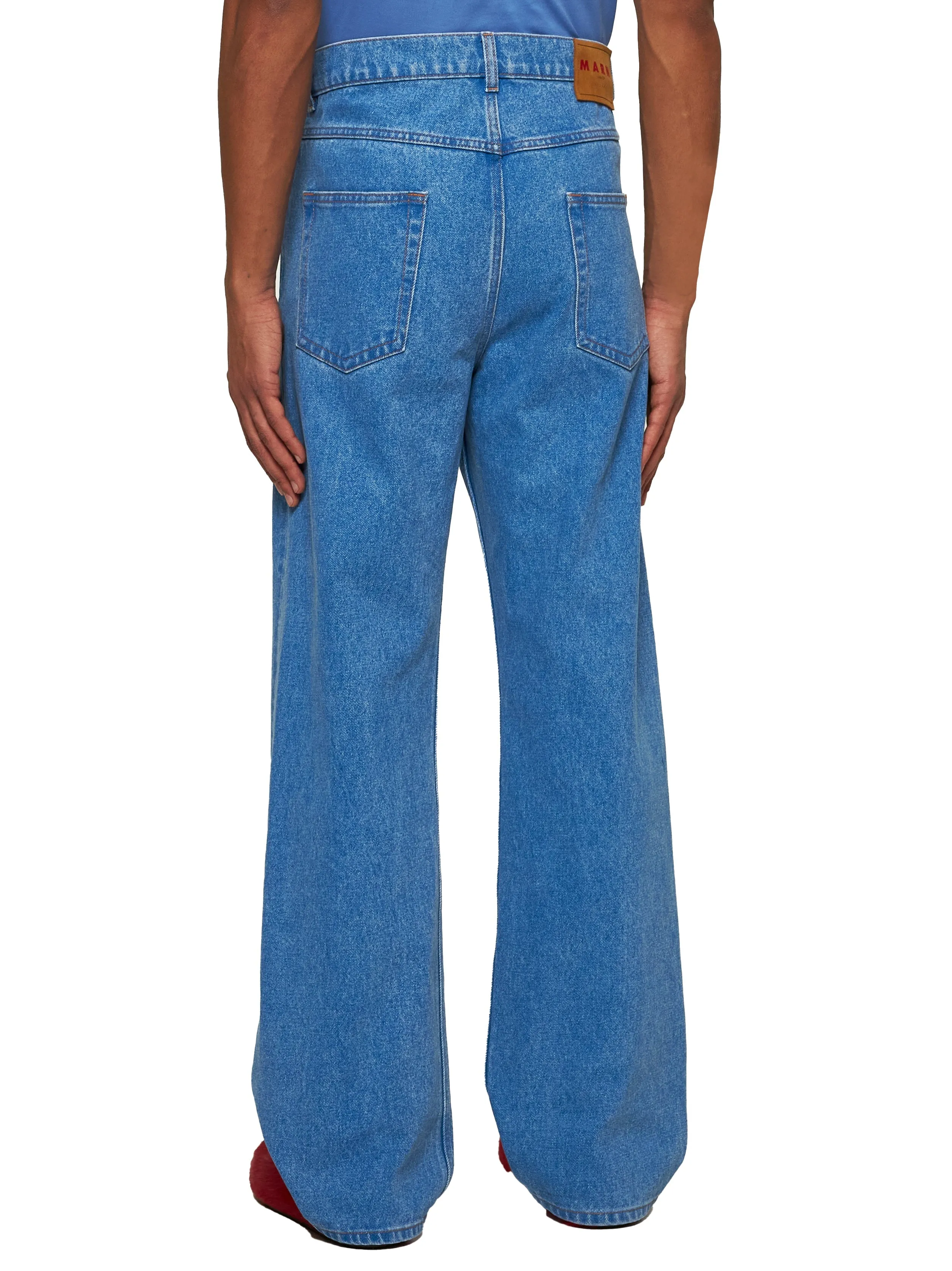 Blue Organic Denim Wide Leg Jeans sold by Lord & Taylor product image thumbnail 4