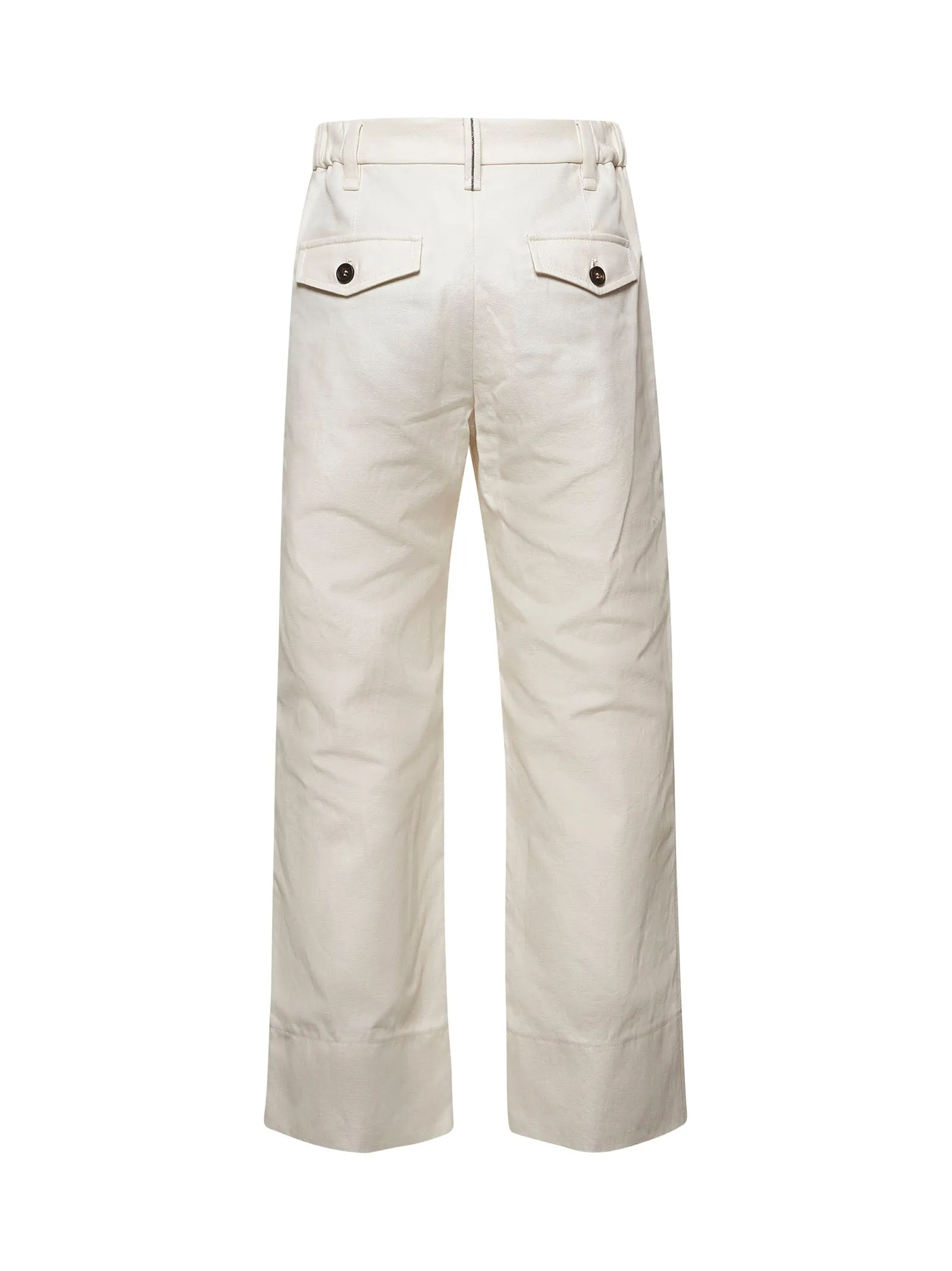Ivory Chino Crop Trousers sold by Lord & Taylor product image thumbnail 2