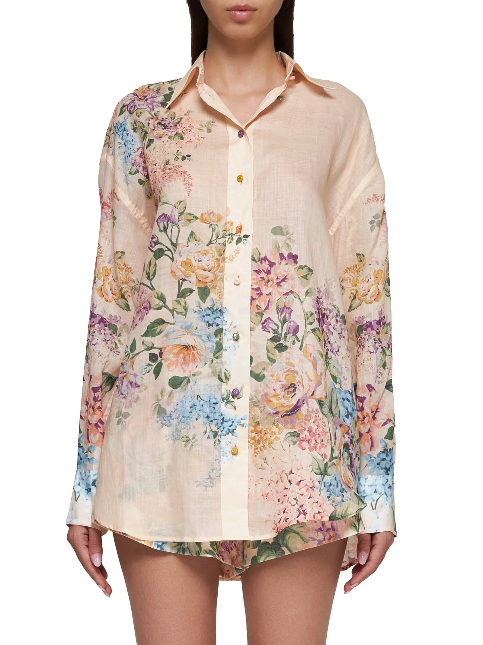 Halliday print ramie shirt sold by Lord & Taylor product image thumbnail 3
