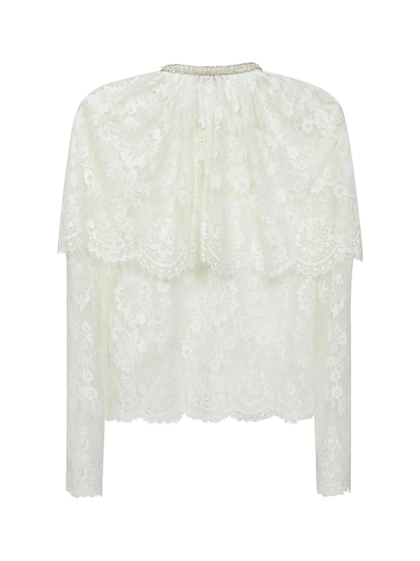 White Lace Shirt with Cape Detail sold by Lord & Taylor product image thumbnail 2
