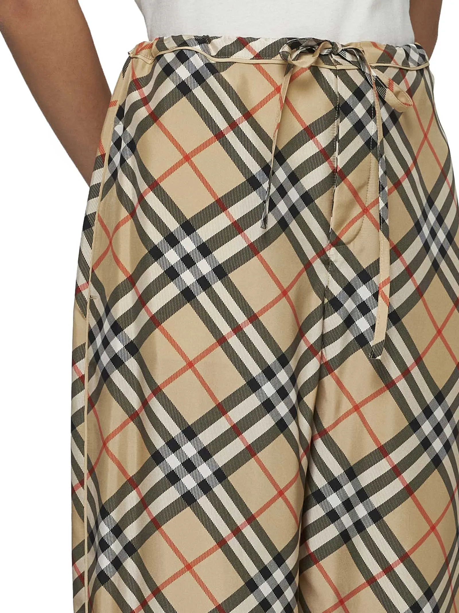 Burberry Check Print Silk Trousers sold by Lord & Taylor product image thumbnail 5