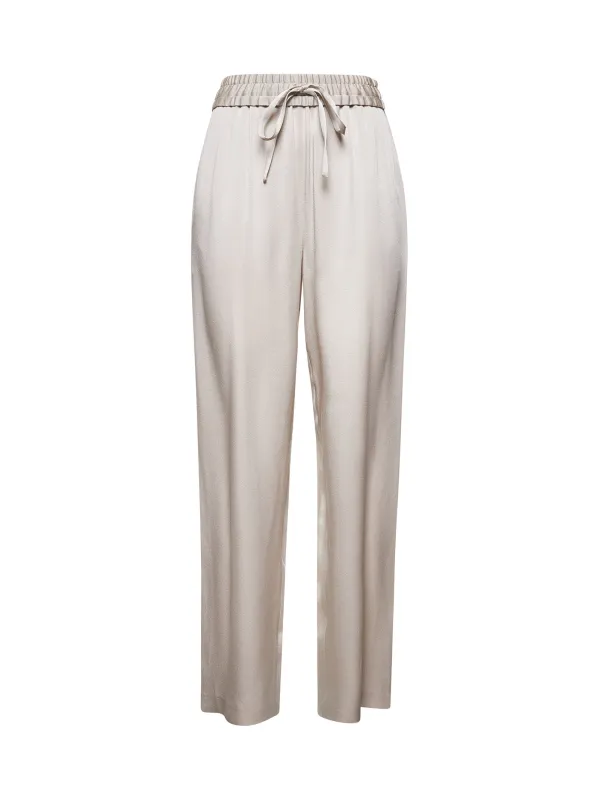 Beige Satin Kendry Trousers sold by Lord & Taylor
