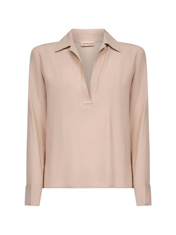 Beige Silk Blend Toles Blouse sold by Lord & Taylor