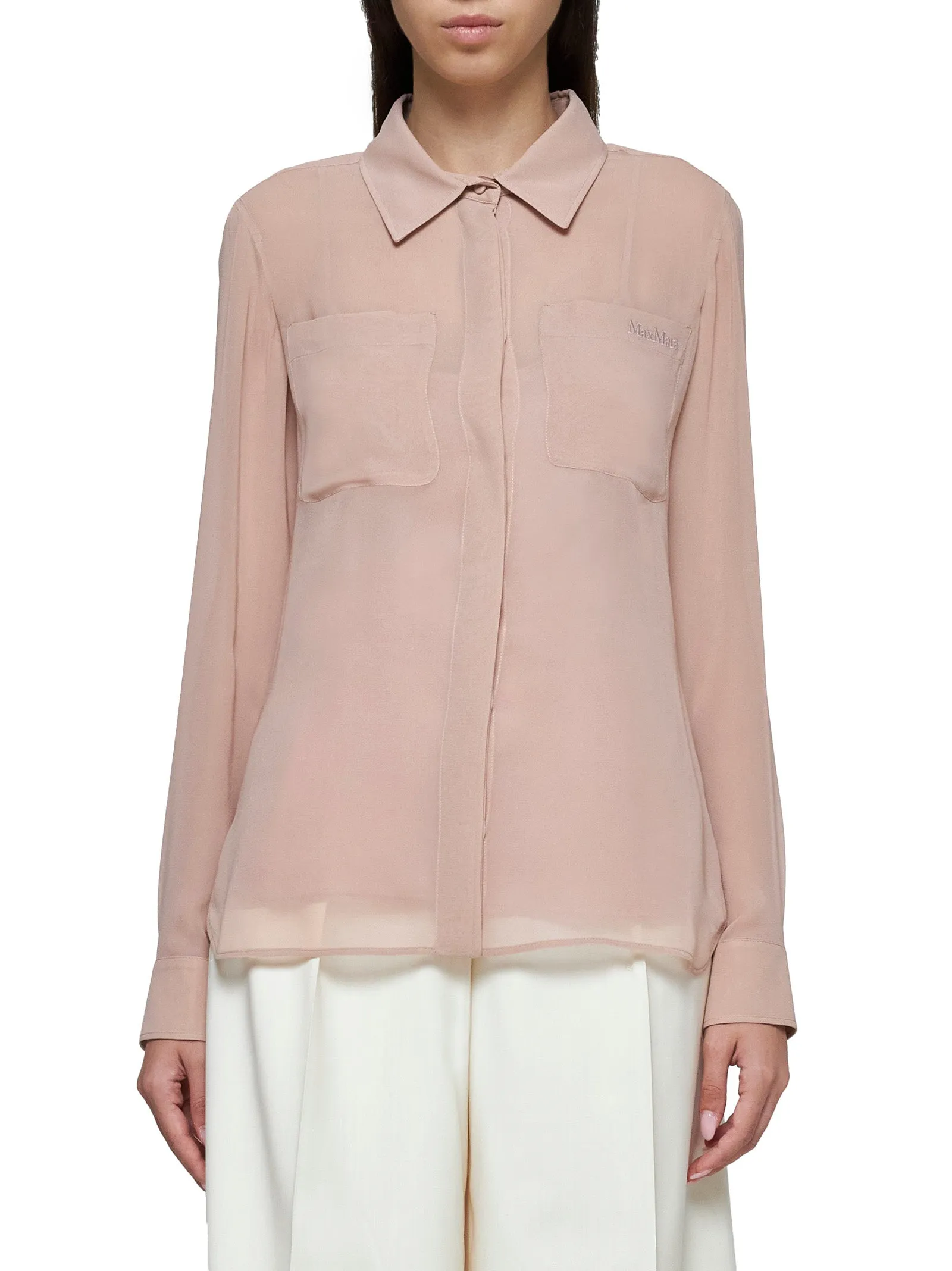 Max Mara Ercole Silk Shirt sold by Lord & Taylor product image thumbnail 3