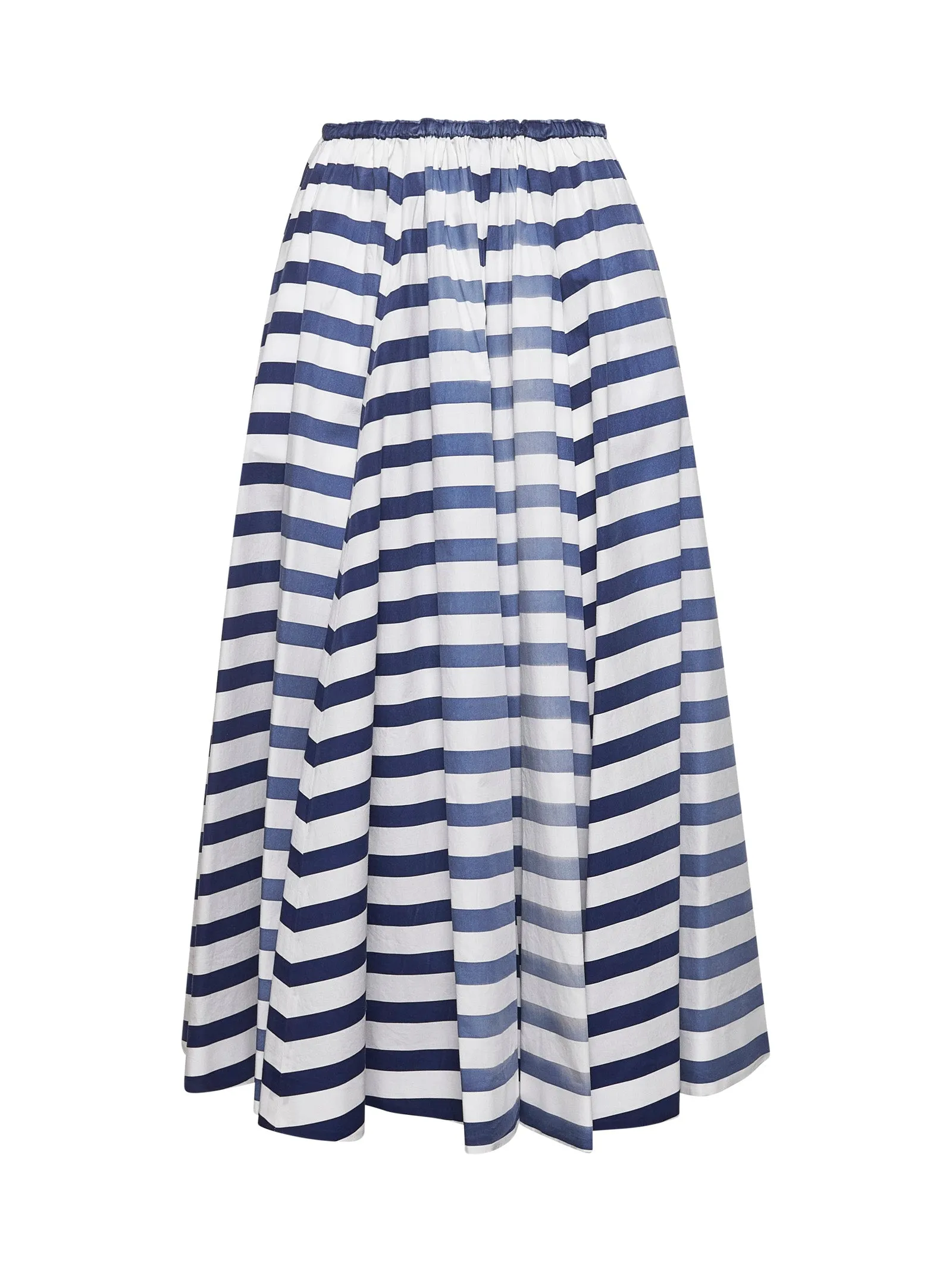 Blue Striped Poplin Midi Skirt sold by Lord & Taylor