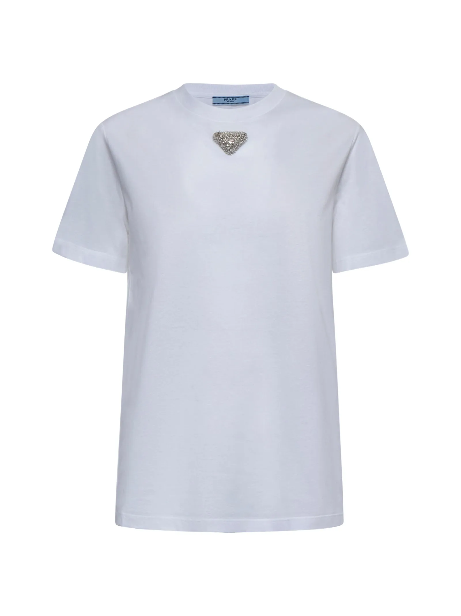 Prada Rhinestones Plaque Cotton T-Shirt sold by Lord & Taylor