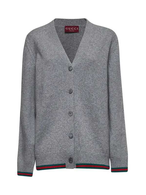 Grey Wool and Cashmere Web Cardigan sold by Lord & Taylor