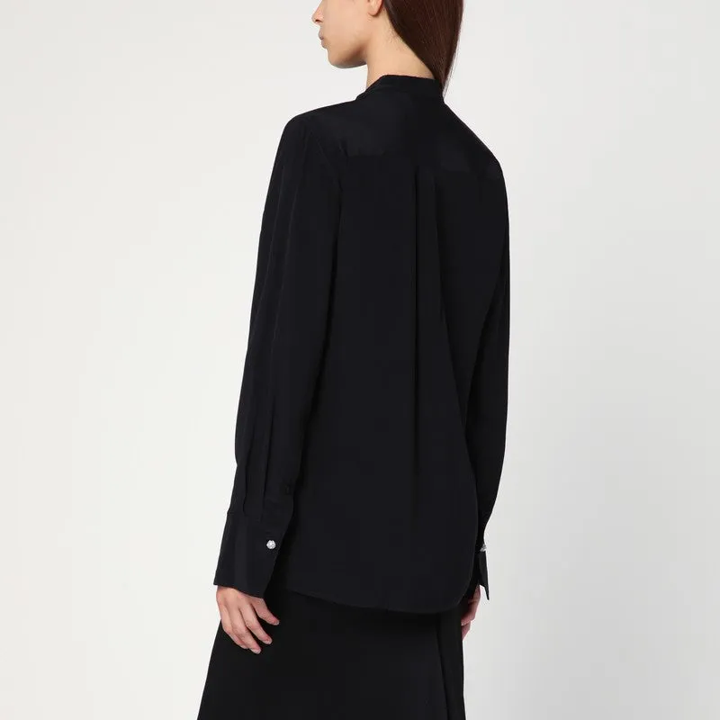 Black silk shirt sold by Lord & Taylor product image thumbnail 2