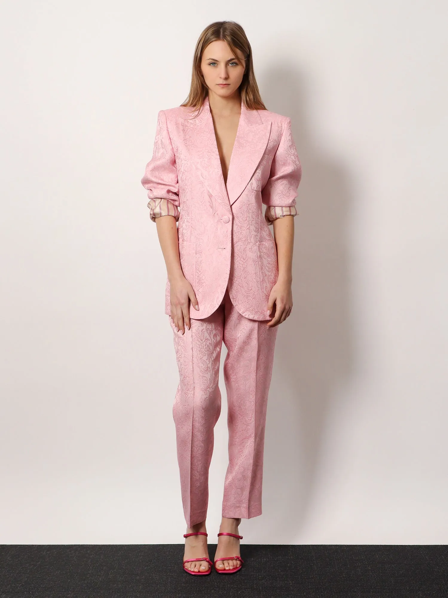 Viscose and silk trouser with floral motif sold by Lord & Taylor product image thumbnail 4
