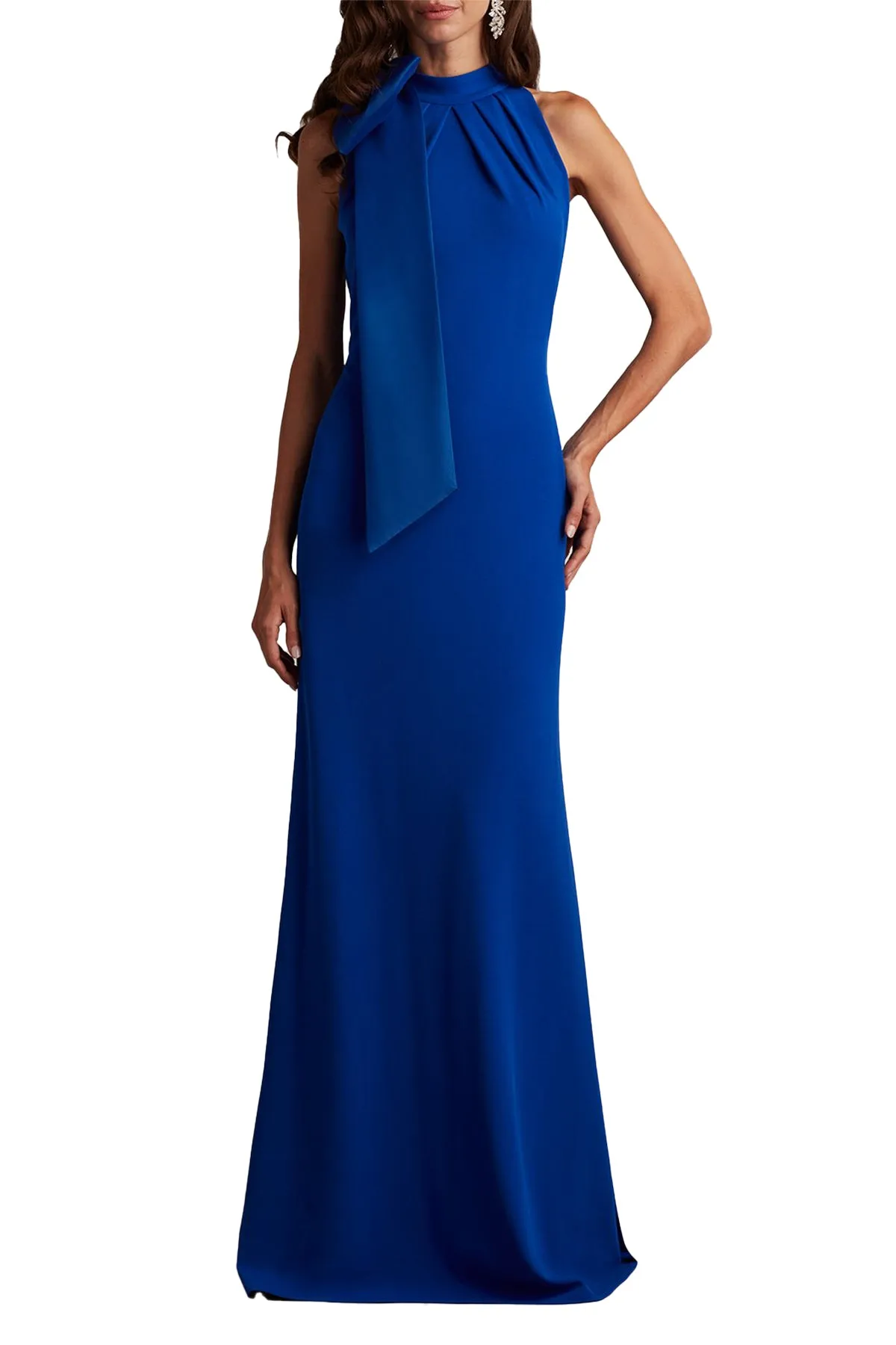 Sims Taffeta Shoulder Bow Halter Gown MYSTC sold by Lord & Taylor