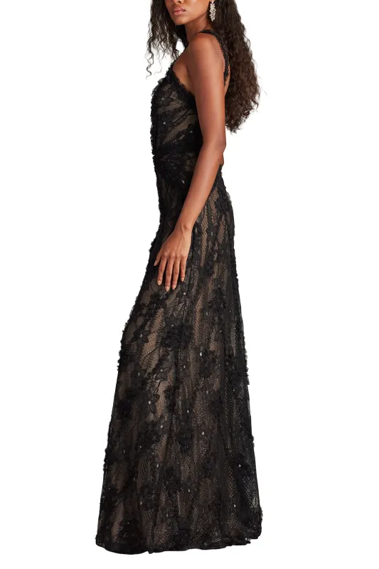 Kaiti Embroidered Halter Gown BK/ND sold by Lord & Taylor