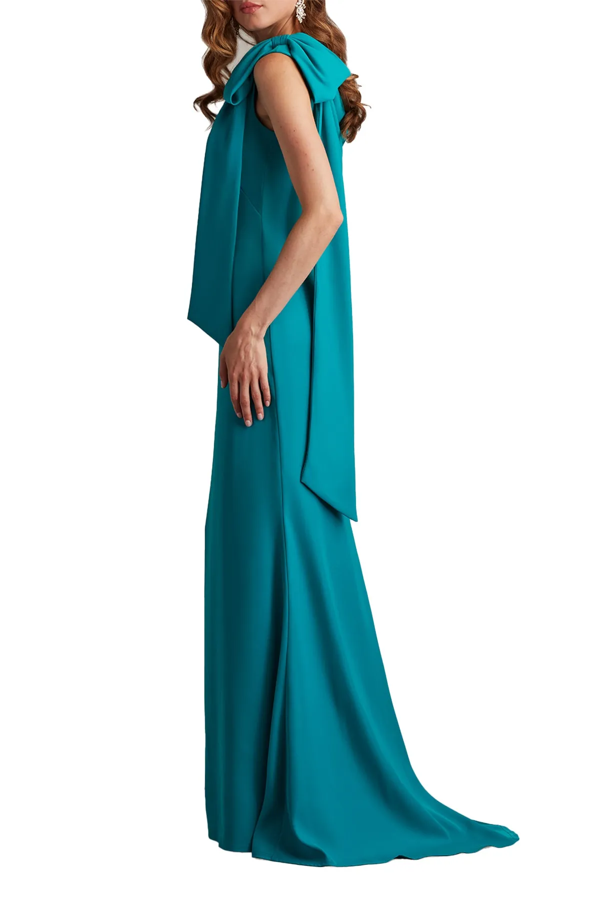 Cassia Bow-Shoulder Crepe Gown DSTEA sold by Lord & Taylor product image thumbnail 4