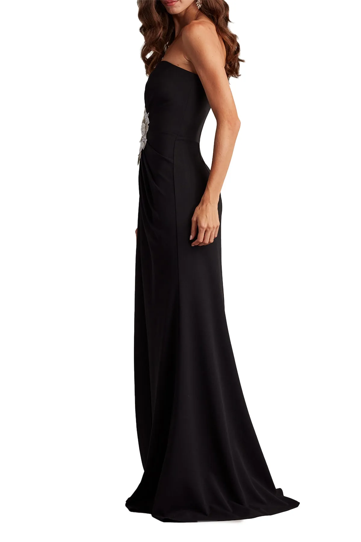 Sirota Center-Front Ruffle Gown BK/IV sold by Lord & Taylor product image thumbnail 5