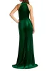 Cider Twist-Drape Velvet Gown PINE sold by Lord & Taylor