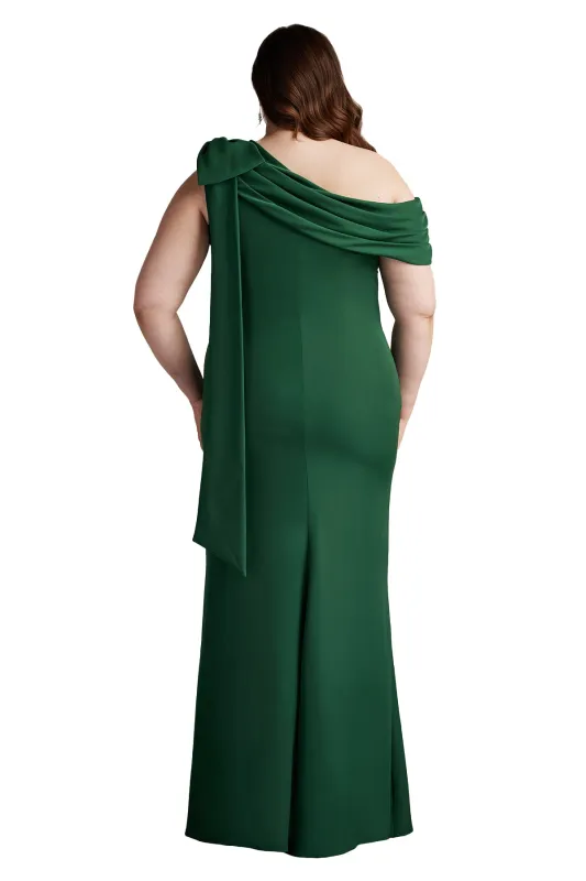 Cassia Bow-Shoulder Crepe Gown - PLUS SIZE BAMBO sold by Lord & Taylor