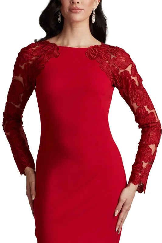 Emille Embroidered Illusion Cocktail Dress CRANB sold by Lord & Taylor