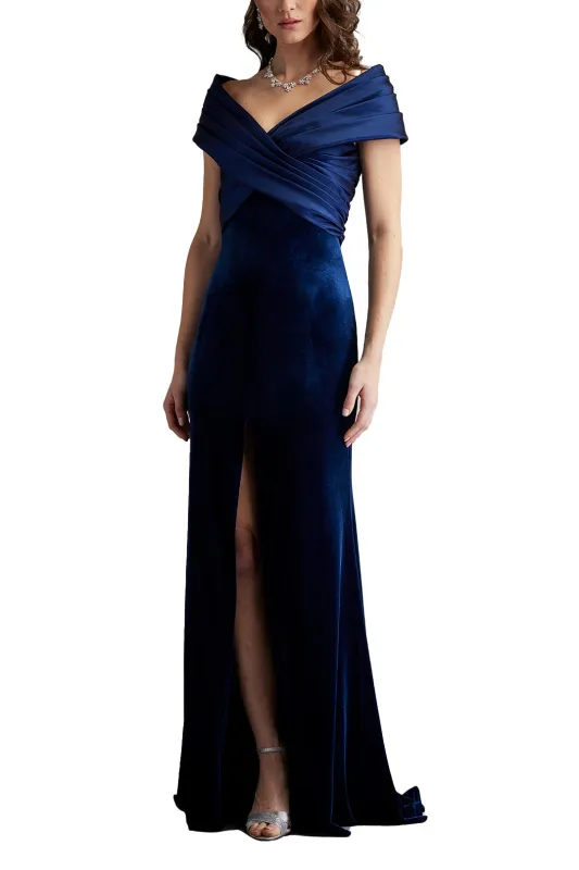 Baxter Portrait Collar Gown NAVY sold by Lord & Taylor
