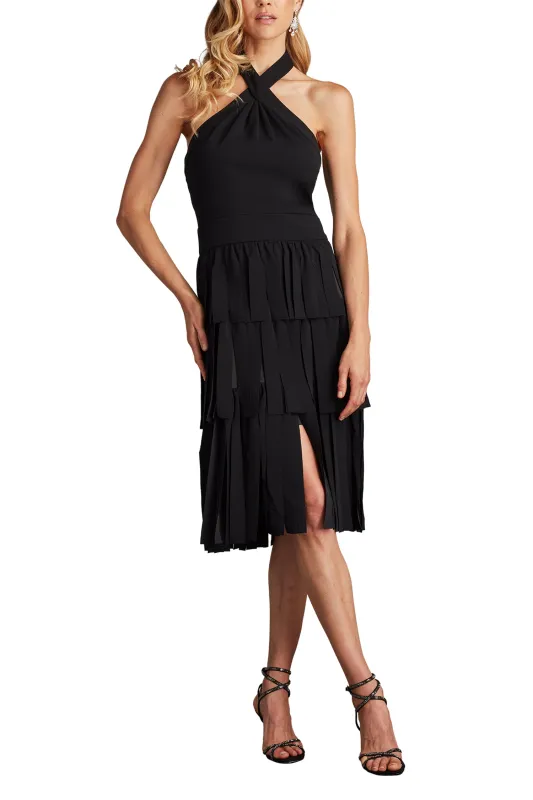 Darla Fringe Halter Dress  BLACK sold by Lord & Taylor