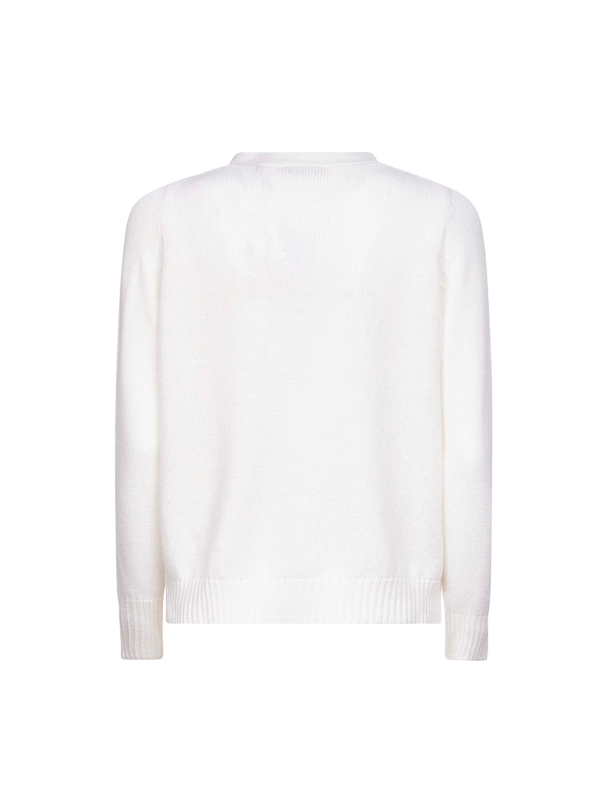 White Virgin Wool Knit Cardigan sold by Lord & Taylor product image thumbnail 2