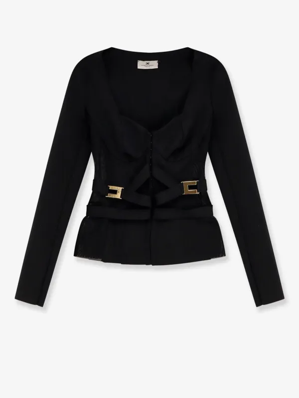 Stretch Fabric Blazer with Metal Details sold by Lord & Taylor