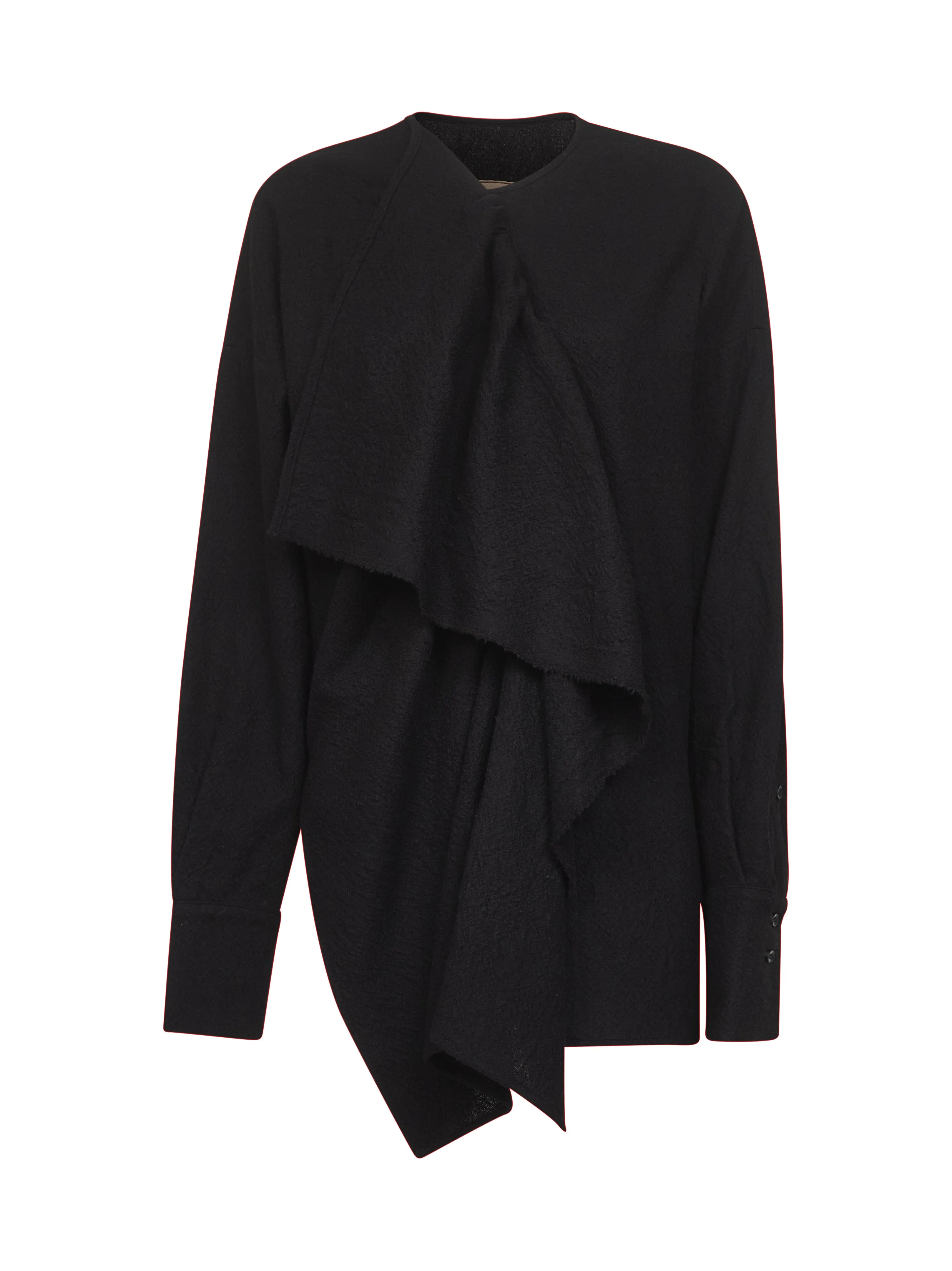 Black Virgin Wool Frontera Canvas Blouse sold by Lord & Taylor