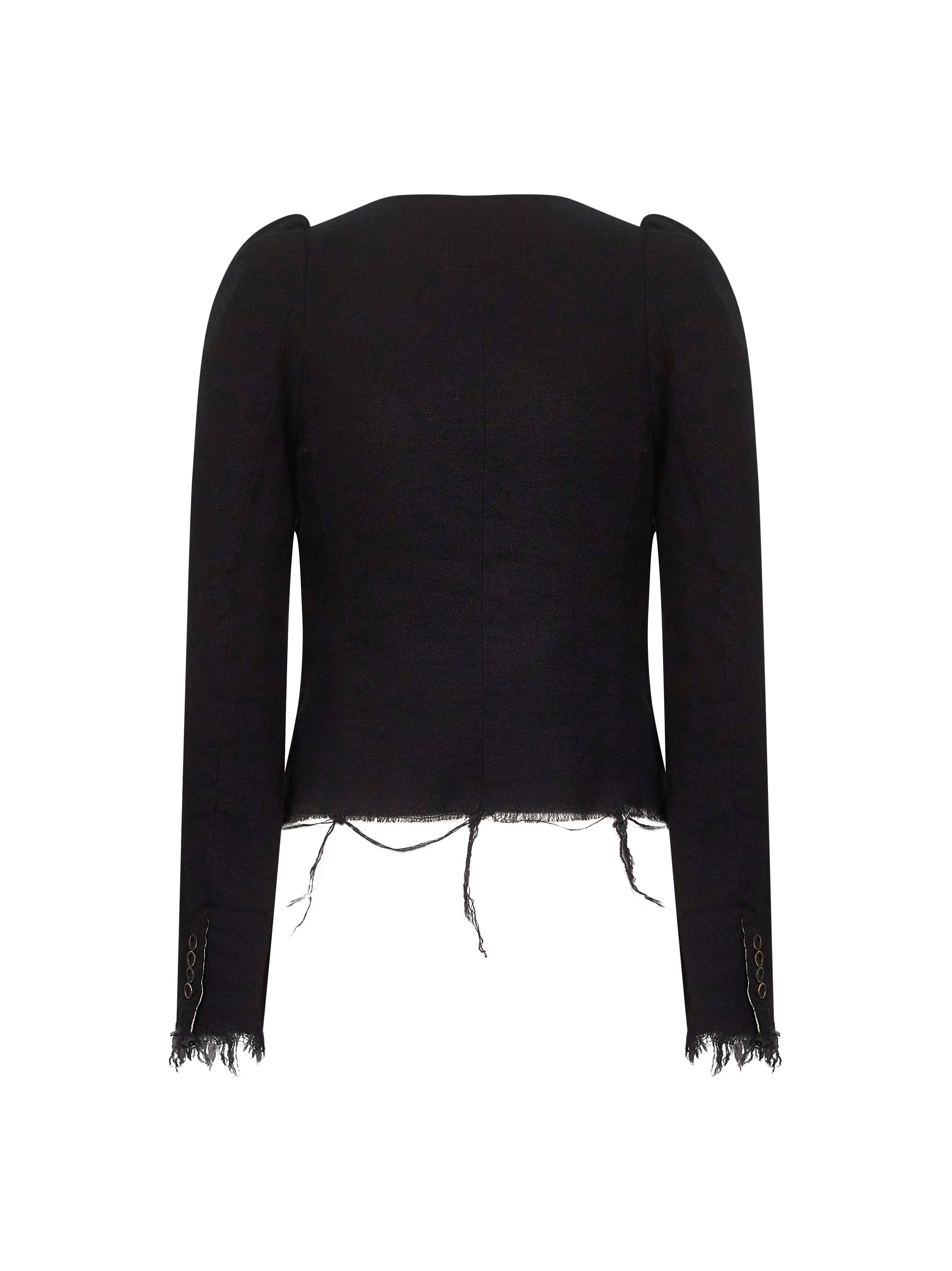 Black Wool and Linen Blend Kuppy Jacket sold by Lord & Taylor product image thumbnail 2