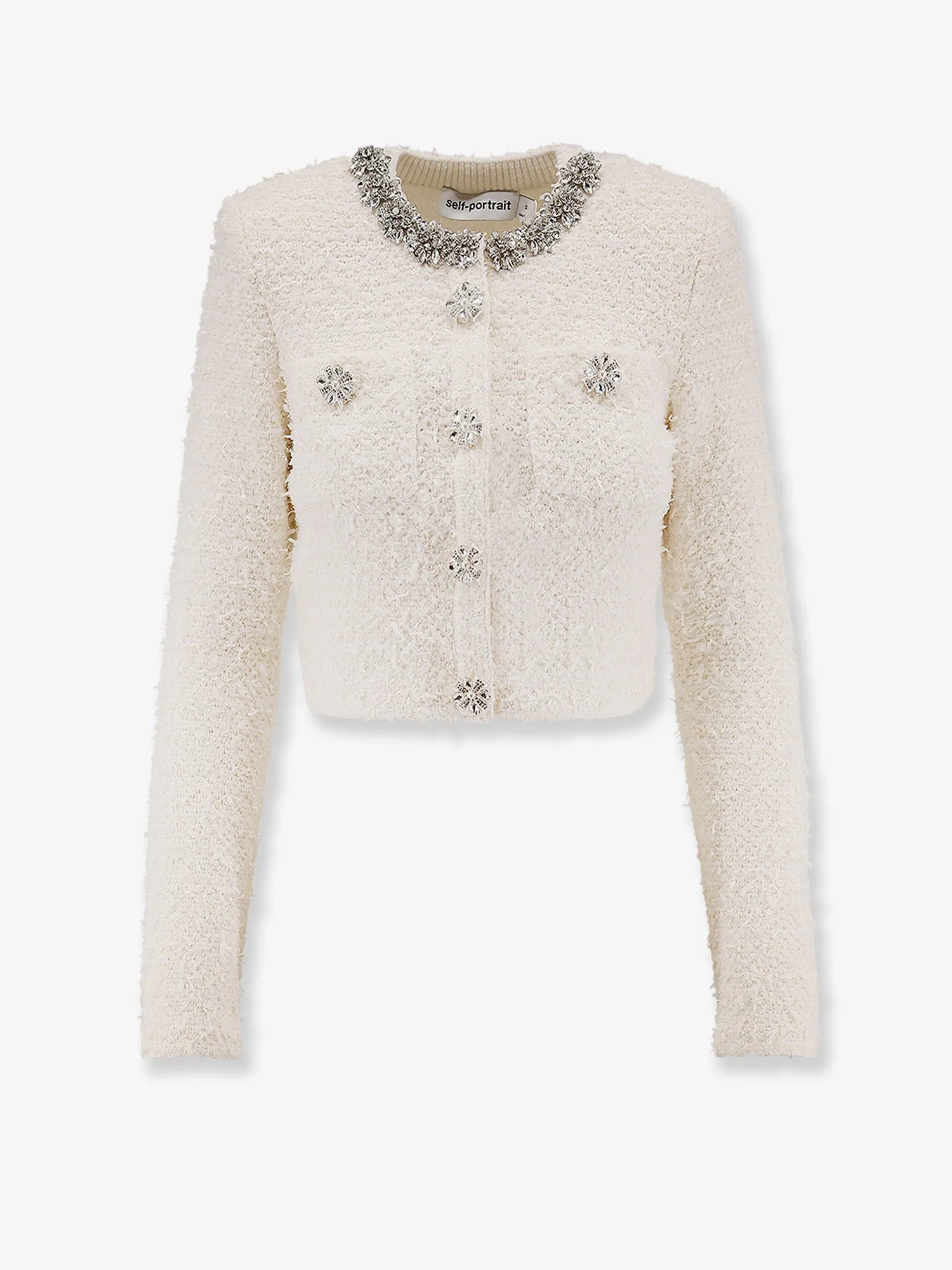 Cotton Blend Cardigan with Rhinestones sold by Lord & Taylor