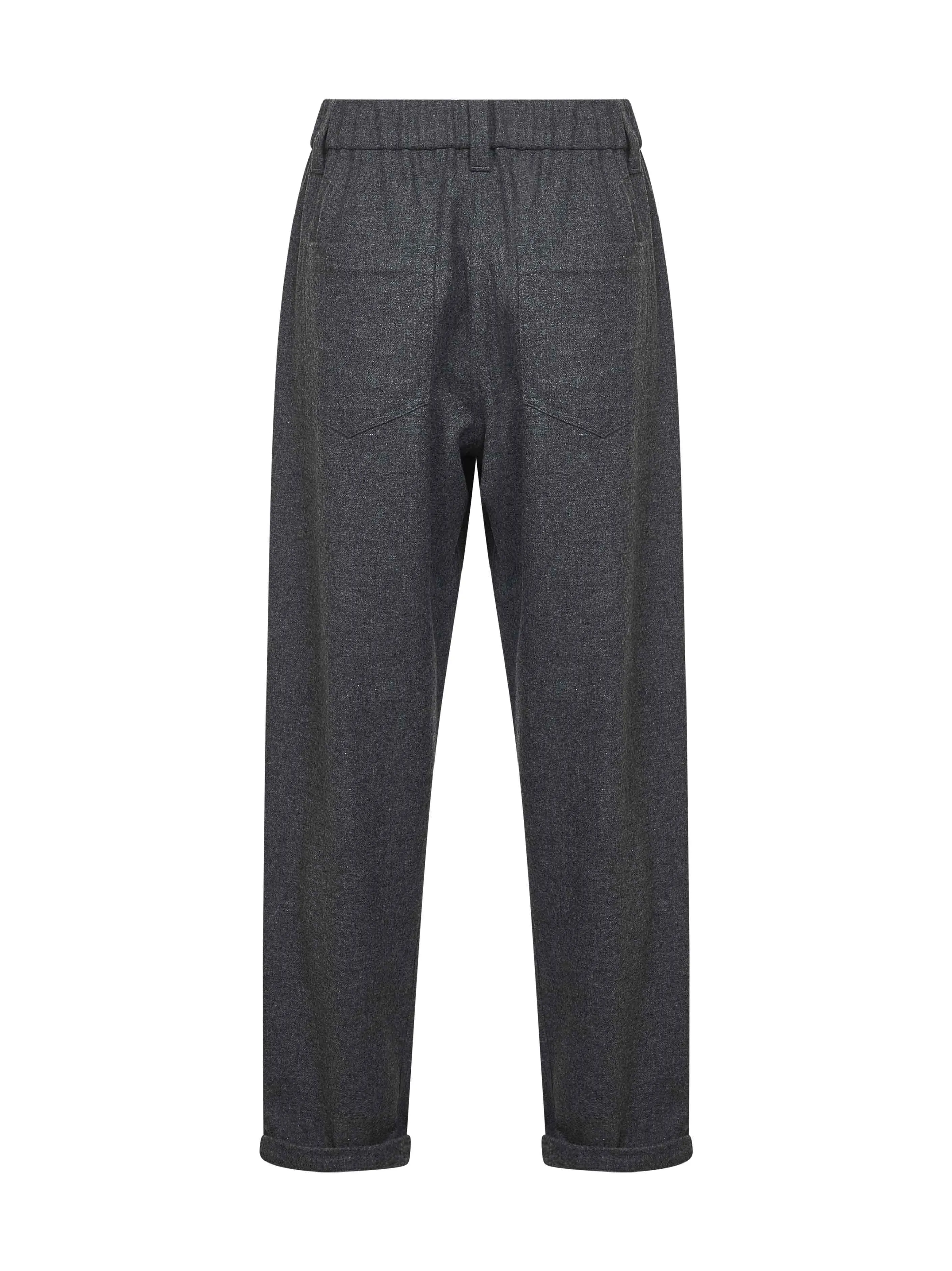 Lead Grey Wool and Cashmere Baggy Trousers sold by Lord & Taylor product image thumbnail 2