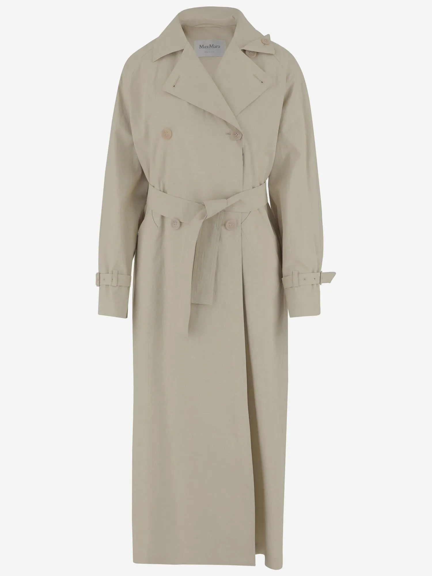 Long linen canvas trench coat sold by Lord & Taylor product image thumbnail 2