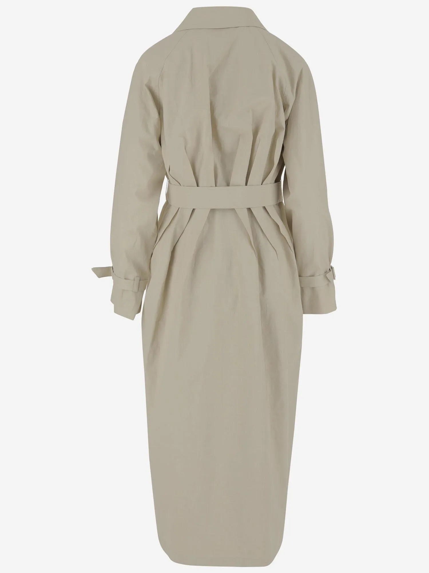 Long linen canvas trench coat sold by Lord & Taylor product image thumbnail 3