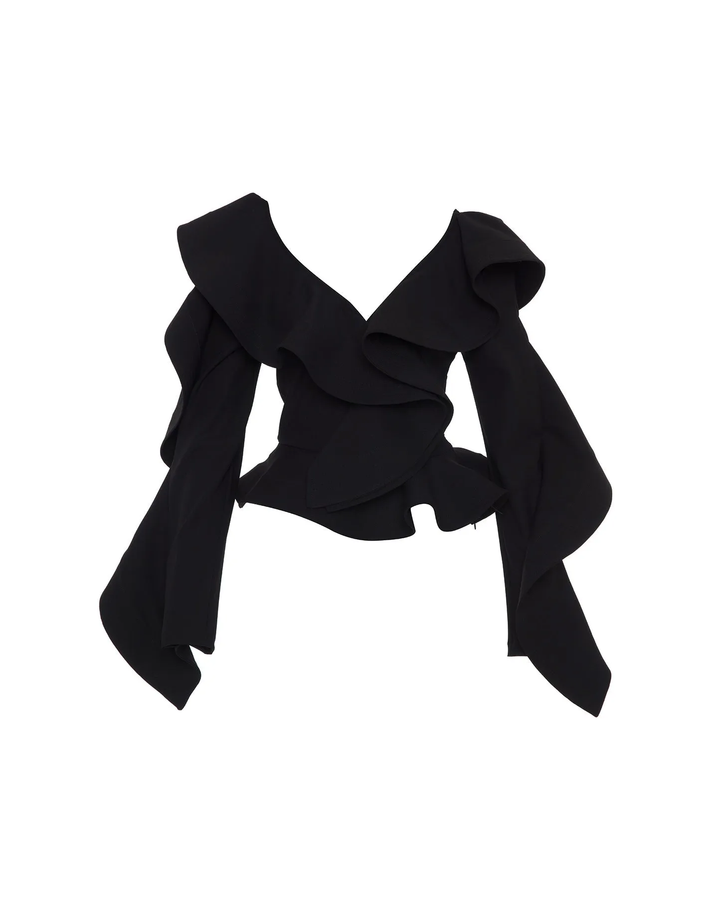 Gaia Ruffle Shoulder V-Neck Top sold by Lord & Taylor product image thumbnail 5