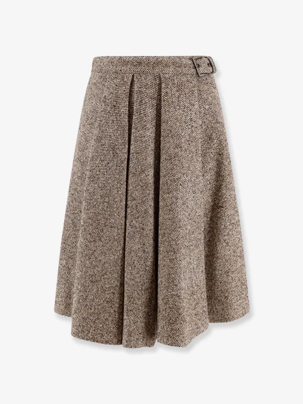 Virgin Wool and Silk Midi Skirt sold by Lord & Taylor