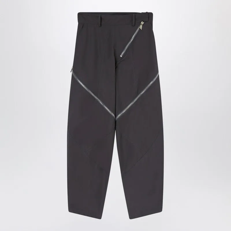 The Attico Dark grey trousers with zip details sold by Lord & Taylor