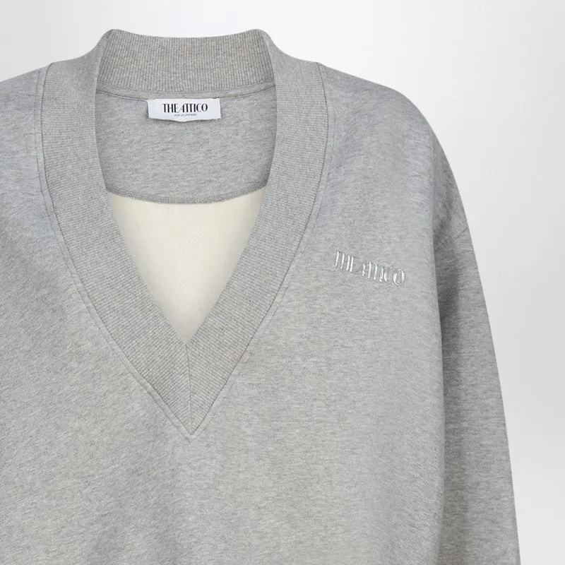 The Attico Grey mélange cotton sweatshirt with logo sold by Lord & Taylor product image thumbnail 2