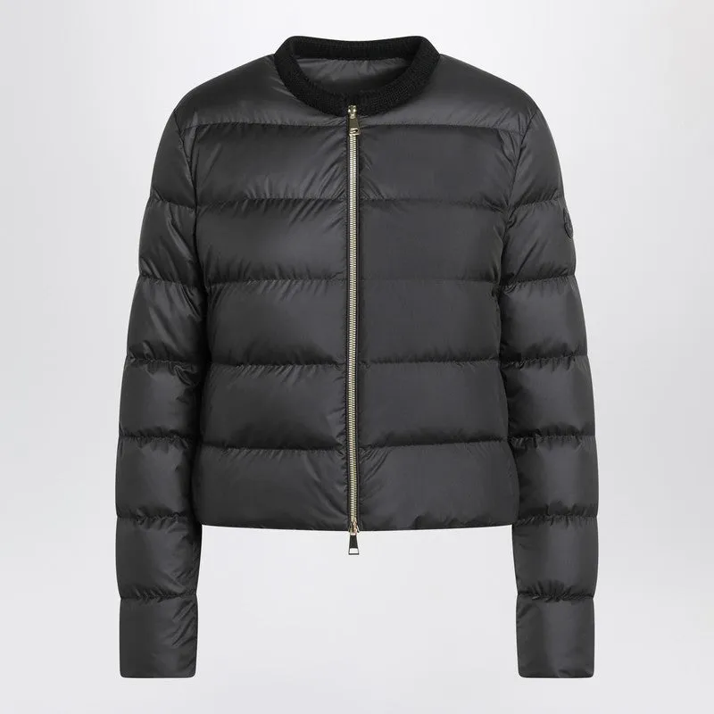 Moncler Black short zip-up puffer jacket sold by Lord & Taylor
