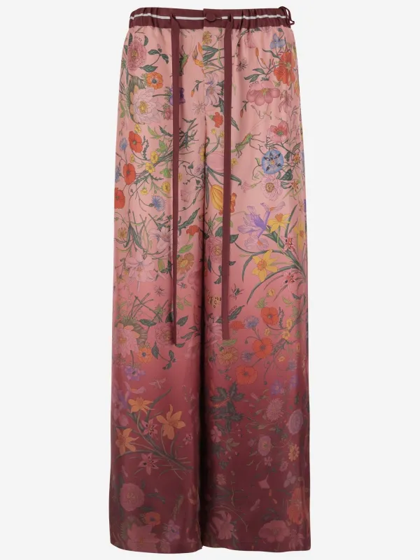 Silk Pants with Floral Pattern sold by Lord & Taylor